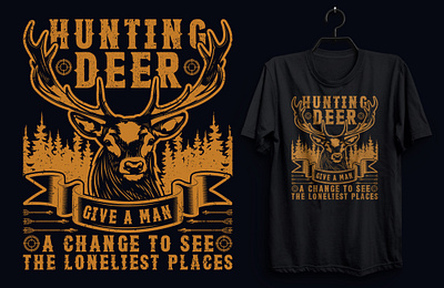 Vintage Hunting T-shirt Design. custom tshirt