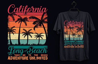 California / Summer T-shirt Design. custom tshirt