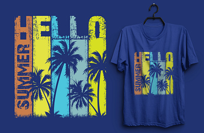 Hello Summer T-shirt Design. custom tshirt