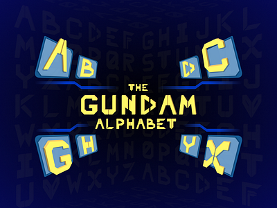 Gundam Alphabet Font alphabet branding design font graphic design gundam logo vector website