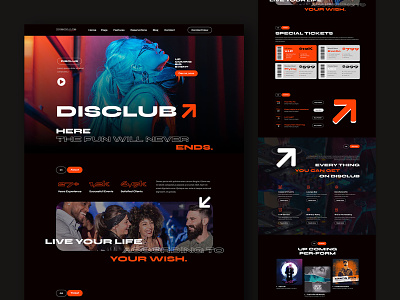 Disclub - Night Club DJ & Events Elementor Pro Template Kit club dark dj website event home page landing page music night club night event party website sound ui web web design web theme website