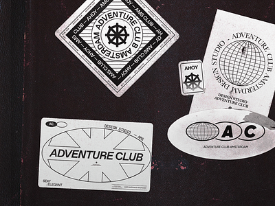 ADVENTURE CLUB - STICKERS brandding design editorial graphic design logo old stickers tech type typography urban