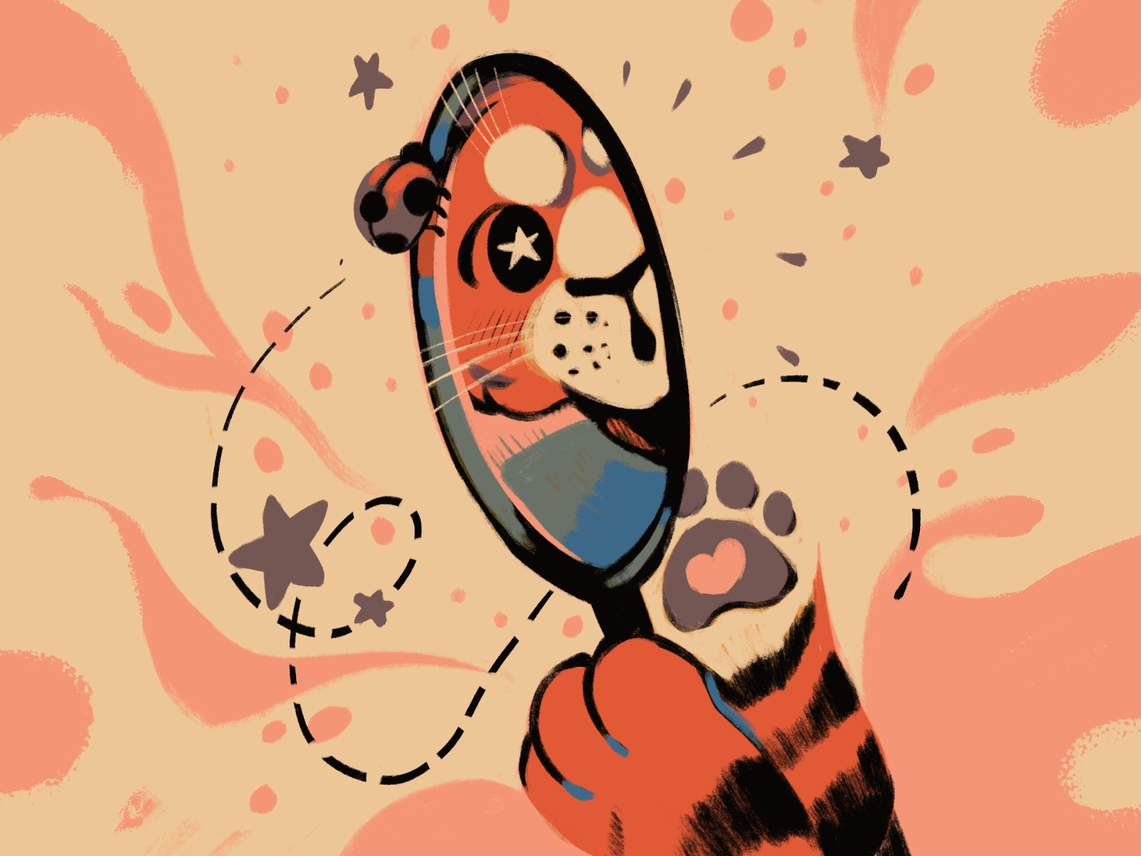 tiger challenge #5 — beautiful tiger animation challenge illustration mirror procreate procreate animation tiger tiger illustration