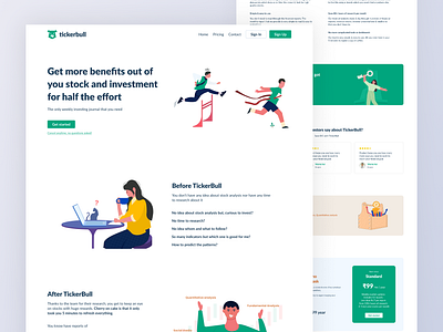 Tickerbull business design illustration illustrator ui ux web website