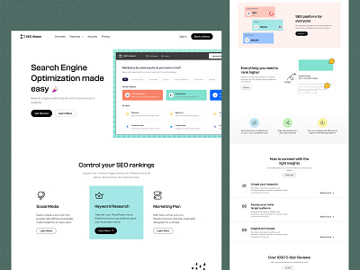 SEO Maker Landing Page. design homepage landing page landing page ui seo seo optimization we uihut ux design webdesign website website design