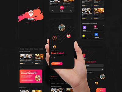 GTFO - App design android app app design design dribbble food app food order app graphic design horeca hotelsapp illustration ios app logo design restaurant app travel app travelweb ui ui design ui ux ux design zomato