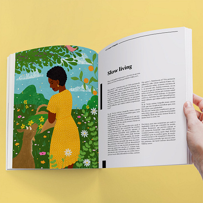 Slow living illustration cover editorial editorial illustration graphic design illustration layout magazine print