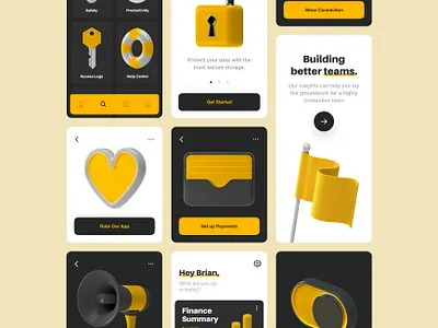 3D illustrations and icons for mobile and web apps 3d 3d icons design graphic design icons illustration landing design landing page ux ui mobile app design mobile ui mobile ux splash screen ui ux