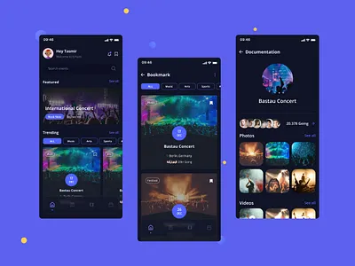 Event App Concept best design clean concept design dark ui design event event app figma minimal mobile app mobile ui typography ui ux vector