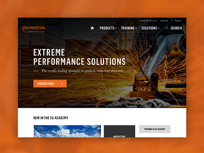 Element 6 | Web Design 6 brand brand and identity branding business design element graphic design homepage logo orange performance products solutions ui web website