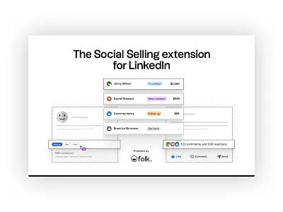 Folk - Social Selling Extension for LinkedIn campaign design linkedin website