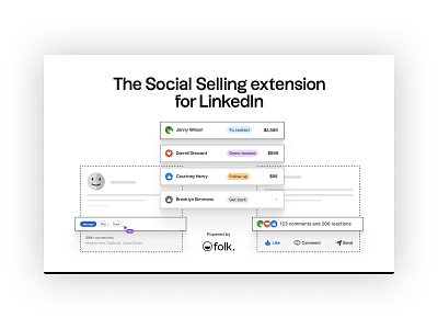 Folk - Social Selling Extension for LinkedIn campaign design linkedin website