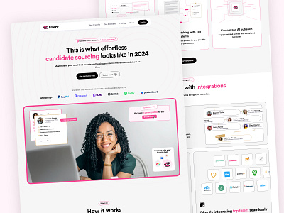 Kalent AI - Brand & Web Design ai tool branding hr ai tool kalent logo design website