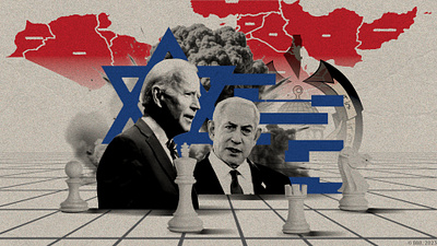 Biden visits Israel collage digital digital art editorial illustration graphic design illustration