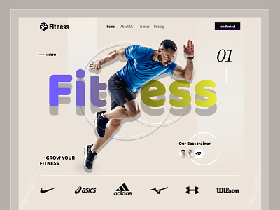 Fitness Landing Page body transformation coach colourful crossfit exercise fitness website gym landing page muscle building personal trainer sport training web web design website workout