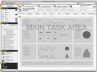 iCare EHR Design (VistA - VA Framework) product design ui design ux design