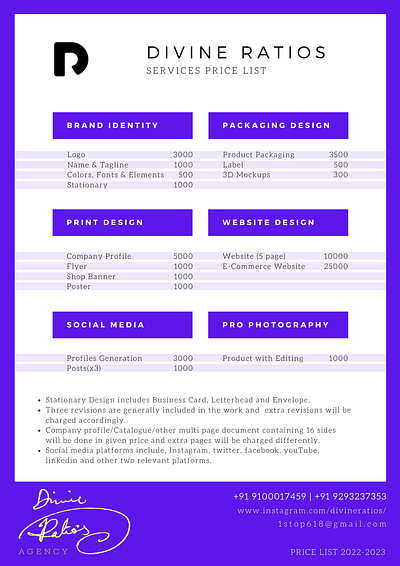 Graphic Design pricing and price list Indian charges graphic design graphic design charges prices pricing rupess