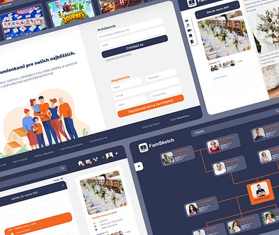 FamSketch adobe xd app app design application branding colorful daily ui dailyui dark mode design graphic design mobile app social media ui uiux user experience user interface web design website website design