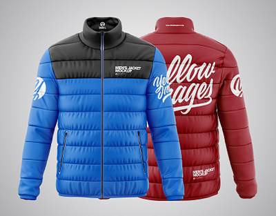 Men's Jacket Mockups PSD 3d design mockup mockupdesign snow shedding visualization