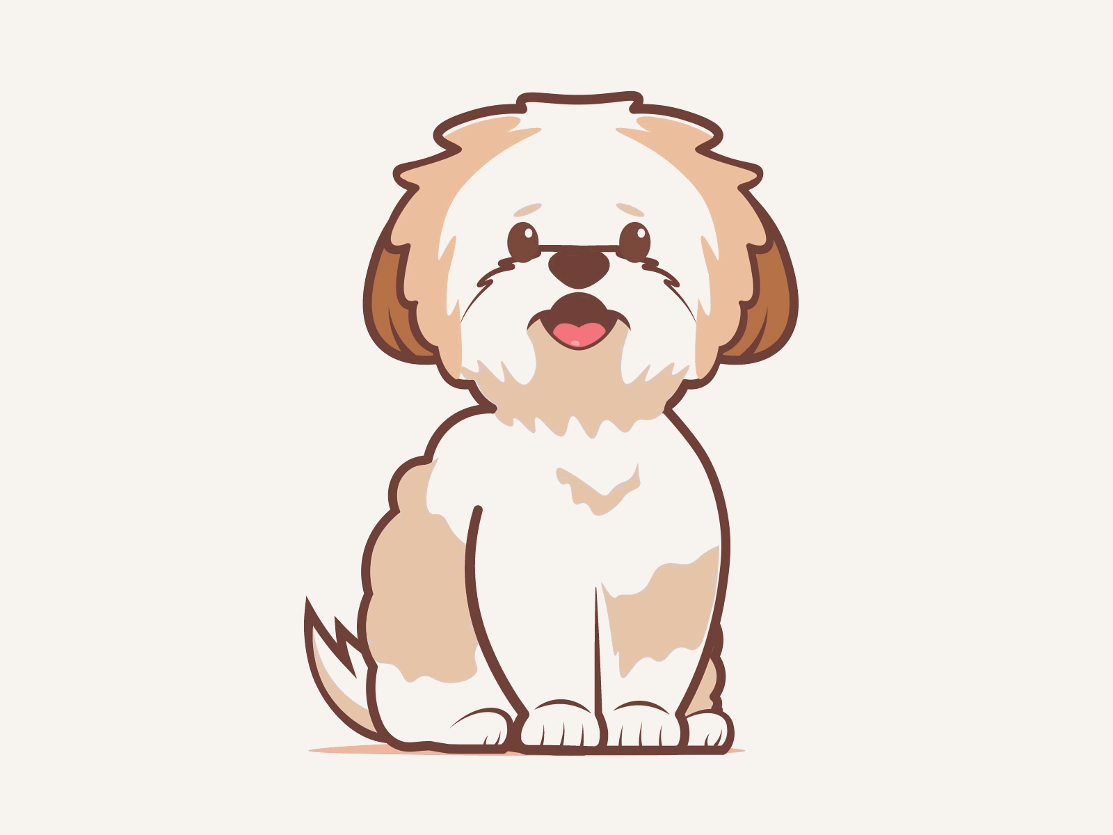 Shih Tzu - Truffle 2d animation animation character animation dog illustrator shih tzu