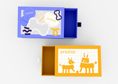 Package Design box branding design dog flat graphic design illustration illustrator package paper primitive sticker