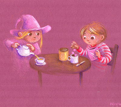 Tea time illustration