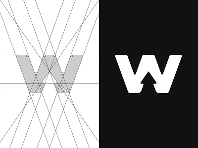 W + arrow logo concept arrow arrow logo concept grid grid system letter logo letter w logo logo concept logo grid logo process logos logotype w w logo