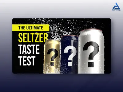 Seltzer Taste Test Youtube Thumbnail Design branding creative design design graphic design illustration logo social media post typography