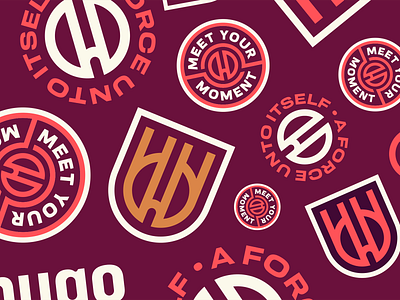 Hugo. Logos. Hulogos? badge brand branding crest logo roundel vector