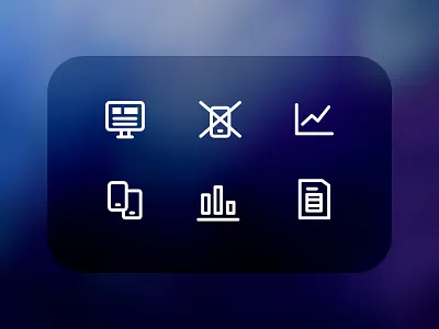 Icons condensed icons illustration small ui ux
