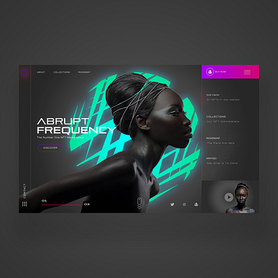 Abrupt Frequency Web Ui Design Concept design graphic design nft nft marketplace photography ui ui design ui designer ux ux design web design web designer