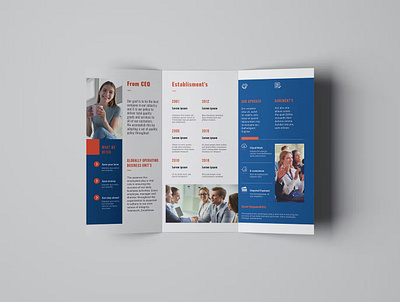 Trifold Brochure agency annual report catalog clean design foldable folded illustration indesign indesign files magazine master pages paragraph style portfolio template prentation print printable template trifold brochure working