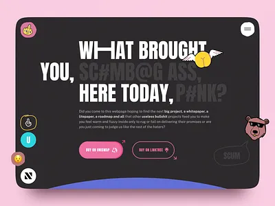 Crypto Landing Page Design blockchain crypto crypto art cryptocurrency design invesment landing nft provocative token ui ux web website