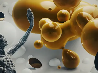 Heart of Gold 3d illustration