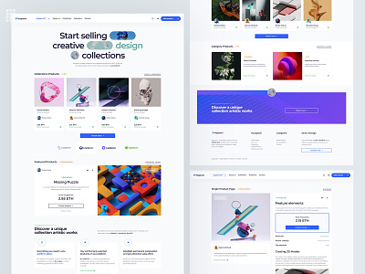 Noplomi / NFT - Marketplace Website template concept crypto design grid marketplace minimalist nft product token ui ux web design website