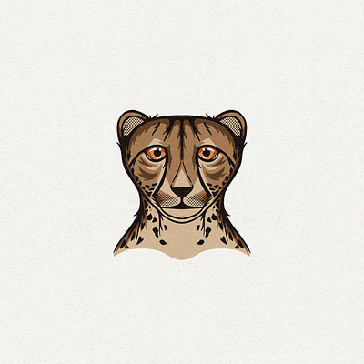 The Cheetah art bold lines design graphic design halftones illustration procreate art true grit texture supply