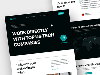 🔥LIVE🔥 Austin Software - Redesign Website clean clear company landing page landingpage modern products simple software startup technology ui uidesign uiux web webdesign website