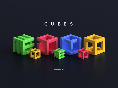 Cubes 3d cube design icon icon design illustration render web design webshocker website