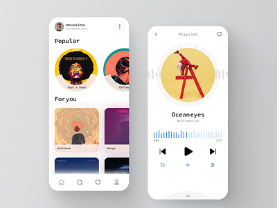 Music App Mobile Design album app app design batix clean design minimal mobile mobile app music music app music design player player app player design podcast song ui ui design ui ux