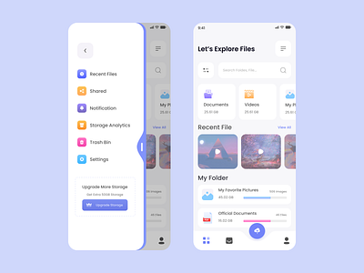 File Manager App app design app ui art branding cloud app design file manager file sharing files folder design graphic design minimal mobile ui platform prouct ui ui design ux ux design vector