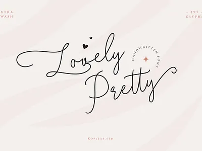 Lovely Pretty - Modern Handwritten Font cursive fonts display fonts fonts free free fonts handmade handwritten illustration logo