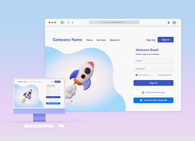 Web sign in 3d 3dillustration challenge dailyui dribbble figma login sign in ui design uiuidesign user experience user interface ux ux design uxdesign web webdesign