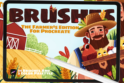 The Farmer’s: Procreate Brushes book brush brush set brushes bundle drawing farmer farmers illustration illustrator kids palettes photoshop playful procreate procreate art procreate brush procreate brushes procreate illustration sketching