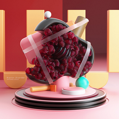 Mental 3d abstract c4d cinema 4d concept design illustration render setdesign stilllife