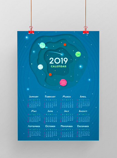 Space Themed Style Calendar Print Template GraphicsMarket.net creative design freebies graphic graphics graphicsmarket.net psd template weekly schedule plan