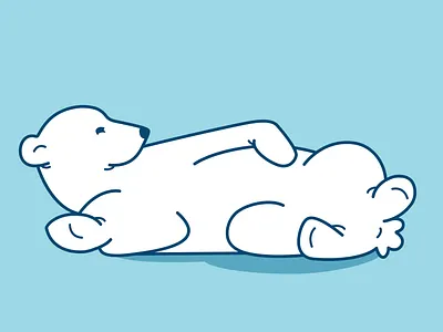 Bear necessities blue chill drawing icon illustration polarbear vector
