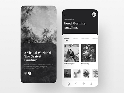 Painting Mobile App app art design mobile painting ui uiux web design