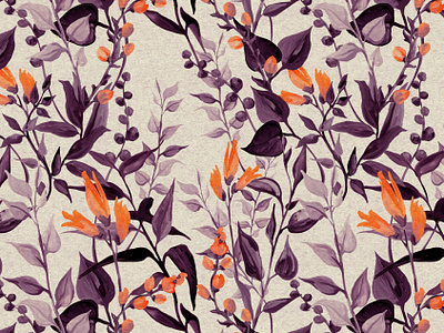 Decorative pattern with plants decorative