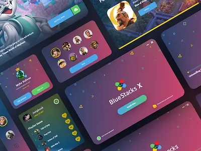 BlueStacks X design interface ui