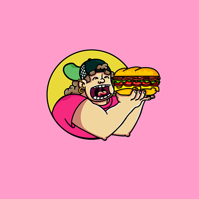 Sandwich King boy boy logo branding character design design graphic design human human design human logo illustration logo logo design man man logo sandwich sandwich design sandwich logo ui ux vector